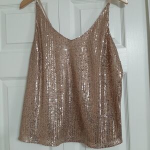 Banana Republic Gold Sequin Camisole